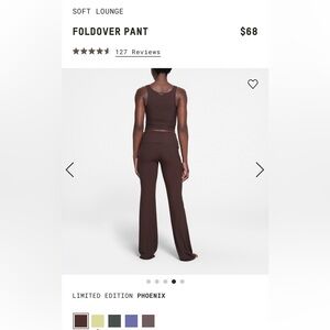 SKIMS Soft Lounge Foldover Pant | M | Phoenix | NWOT